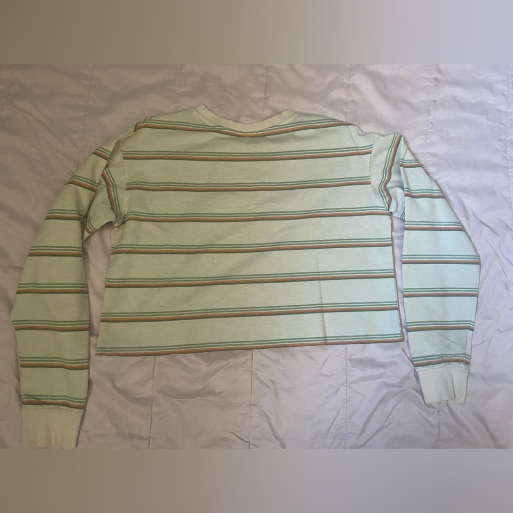 Fifth Sun sz S cropped stripped sweater